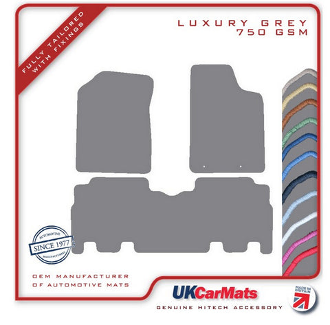 Toyota Yaris Verso 2000-2005 Grey Luxury Velour Tailored Car Mats HITECH