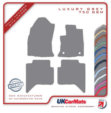 Toyota Hilux Doublecab 2017 onwards Grey Luxury Velour Tailored Car Mats HITECH