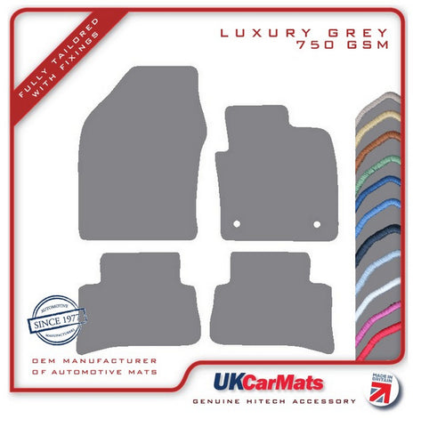 Toyota C-HR 2016-2023 Grey Luxury Velour Tailored Car Mats HITECH