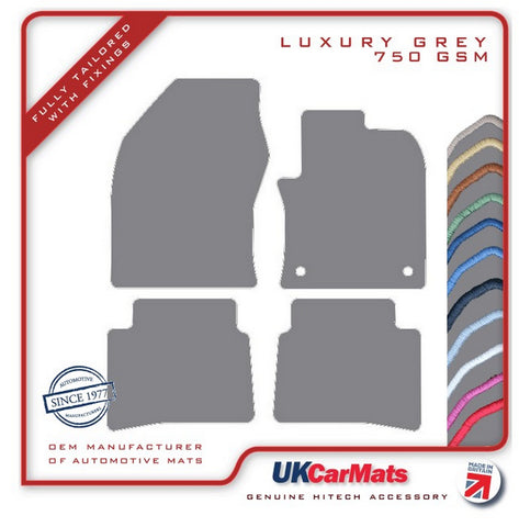 Toyota Prius 2015 onwards Grey Luxury Velour Tailored Car Mats HITECH