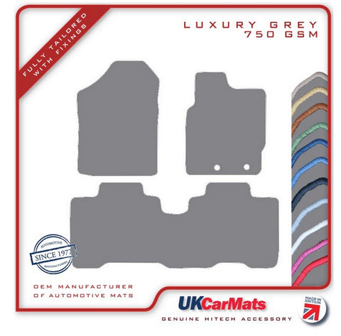 Toyota Verso-S 2011-2015 Grey Luxury Velour Tailored Car Mats HITECH