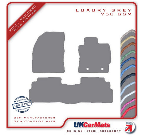 Toyota Verso (Facelift) 2013-2018 Grey Luxury Velour Tailored Car Mats HITECH