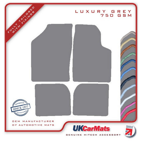 VW Polo 1 & 2 1975-1994 Grey Luxury Velour Tailored Car Mats HITECH