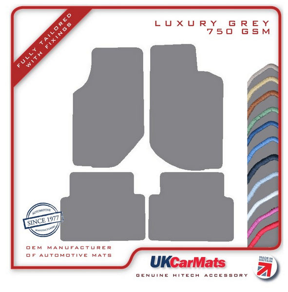 Volvo 740 Man 19821991 Grey Luxury Velour Tailored Car Mats HITECH