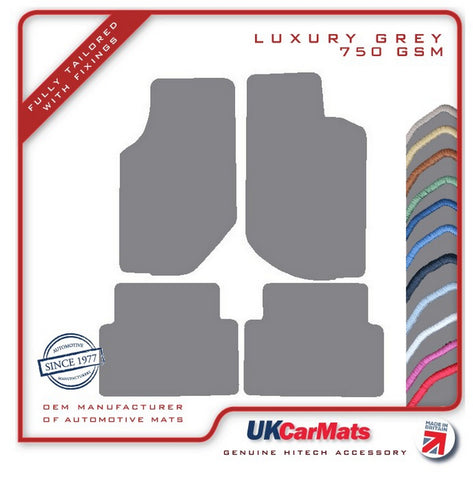 Volvo 740 Man 1982-1991 Grey Luxury Velour Tailored Car Mats HITECH
