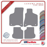 VW Lupo (Oval Fixings) 1998-2005 Grey Luxury Velour Tailored Car Mats HITECH