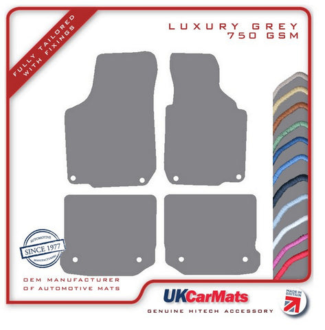 Volkswagen VW  Golf Mk4 V5 1999-2004 Grey Luxury Velour Tailored Car Mats HITECH
