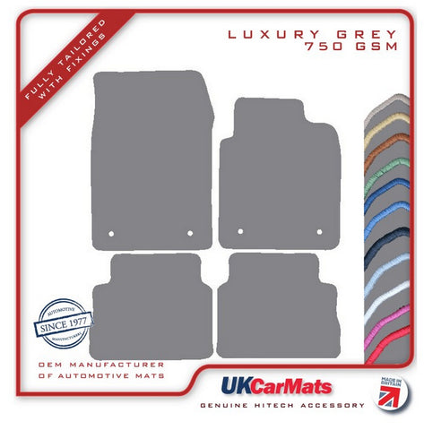 Vauxhall Vectra 2002-2008 Grey Luxury Velour Tailored Car Mats HITECH