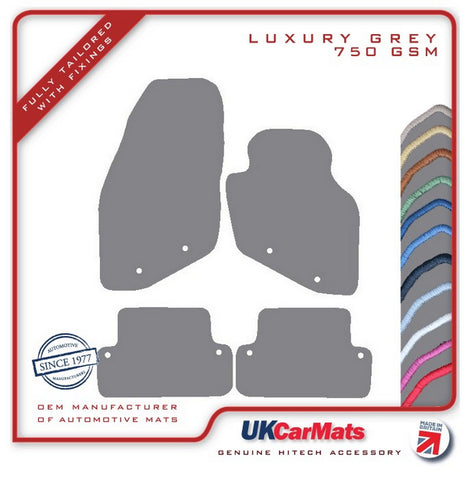 Volvo S60 2000-2009 Grey Luxury Velour Tailored Car Mats HITECH