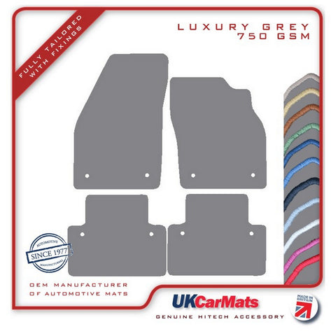 Volvo S40 2004-2012 Grey Luxury Velour Tailored Car Mats HITECH
