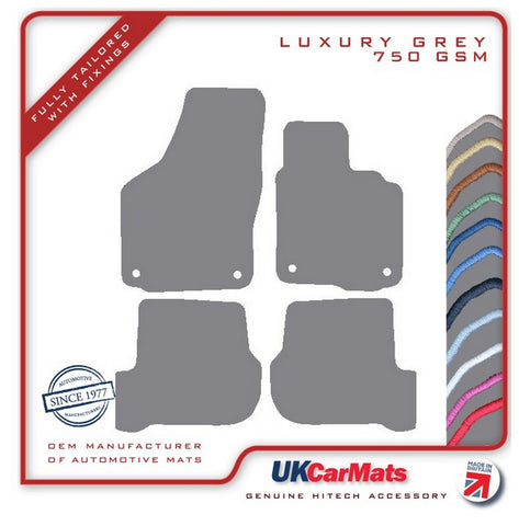 Volkswagen VW  Golf Mk5 R32 2005-2009 Grey Luxury Velour Tailored Car Mats HITECH