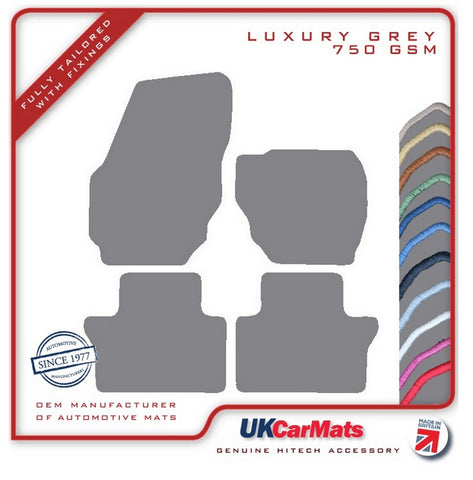 Volvo S80 Automatic 2006-2016 Grey Luxury Velour Tailored Car Mats HITECH