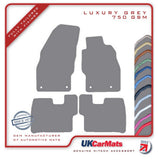 Vauxhall Corsa 2006-2014 Grey Luxury Velour Tailored Car Mats HITECH