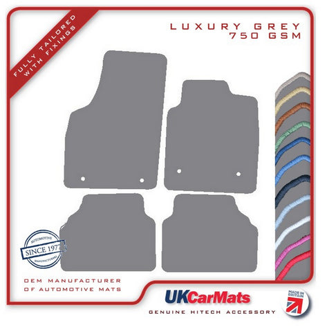Vauxhall Meriva 2003-2010 Grey Luxury Velour Tailored Car Mats HITECH