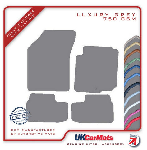 Vauxhall Agila 2007-2014 Grey Luxury Velour Tailored Car Mats HITECH