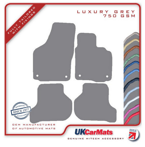 VW Scirocco 2008 onwards Grey Luxury Velour Tailored Car Mats HITECH