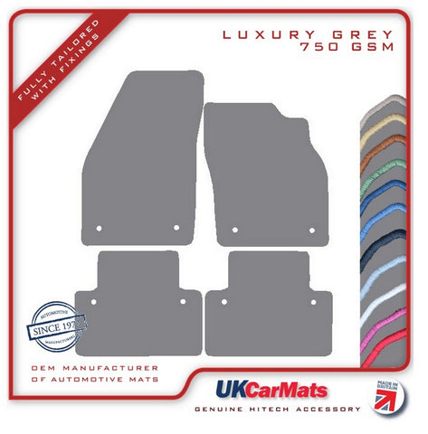Volvo V50 2004-2012 Grey Luxury Velour Tailored Car Mats HITECH