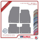 Vauxhall Insignia (Front + Rear Fixings) 2013-2017 Grey Luxury Velour Tailored Car Mats HITECH