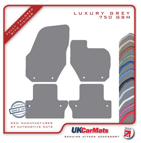 Volvo S60 Manual 2010-2018 Grey Luxury Velour Tailored Car Mats HITECH