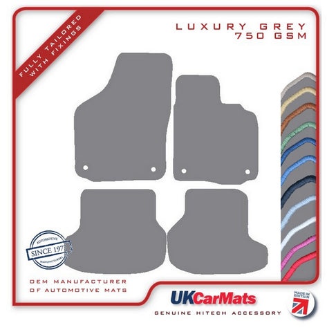 Volkswagen VW  Golf Mk6 Cabriolet 2011 onwards Grey Luxury Velour Tailored Car Mats HITECH