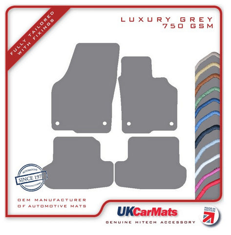 VW Beetle 2011-2019 Grey Luxury Velour Tailored Car Mats HITECH