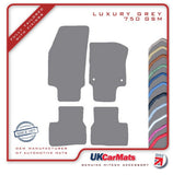 VW UP 2011 onwards Grey Luxury Velour Tailored Car Mats HITECH