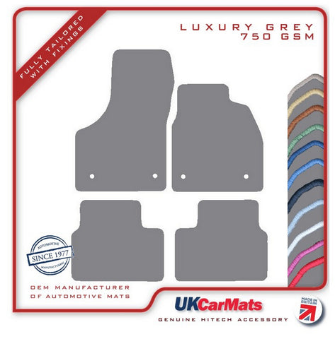 Vauxhall Meriva 2010-2017 Grey Luxury Velour Tailored Car Mats HITECH
