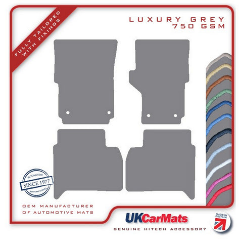 VW Amarok 2011 onwards Grey Luxury Velour Tailored Car Mats HITECH