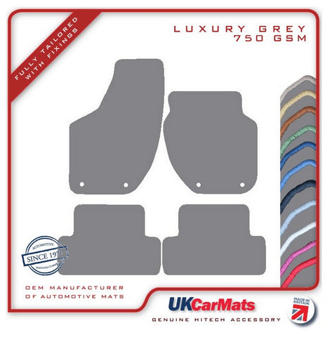 Volvo V40 2012 onwards Grey Luxury Velour Tailored Car Mats HITECH