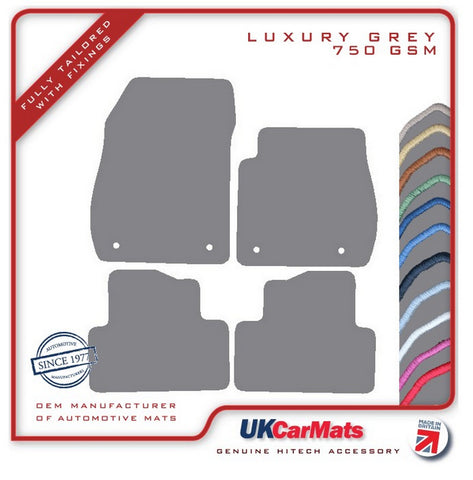 Vauxhall Zafira C Tourer 2011 onwards Grey Luxury Velour Tailored Car Mats HITECH