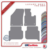 VW Touran (Round Fixings) 2007-2015 Grey Luxury Velour Tailored Car Mats HITECH