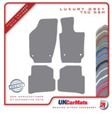 VW Polo 5 2009-2018 Grey Luxury Velour Tailored Car Mats HITECH
