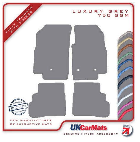 Vauxhall Viva 2015 onwards Grey Luxury Velour Tailored Car Mats HITECH