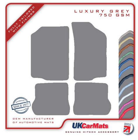VW Scirocco 1982-1992 Grey Luxury Velour Tailored Car Mats HITECH