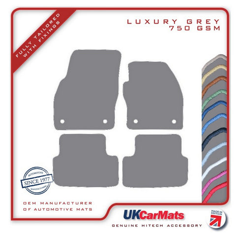 VW Polo 6 2018 onwards Grey Luxury Velour Tailored Car Mats HITECH