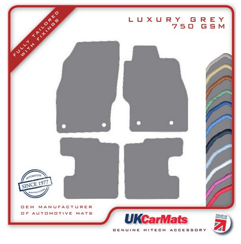Vauxhall Adam 2013 onwards Grey Luxury Velour Tailored Car Mats HITECH