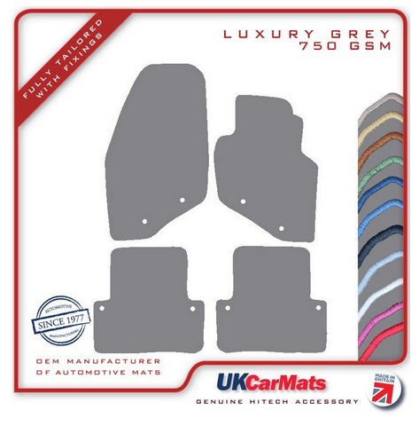 Volvo XC70 2000-2007 Grey Luxury Velour Tailored Car Mats HITECH