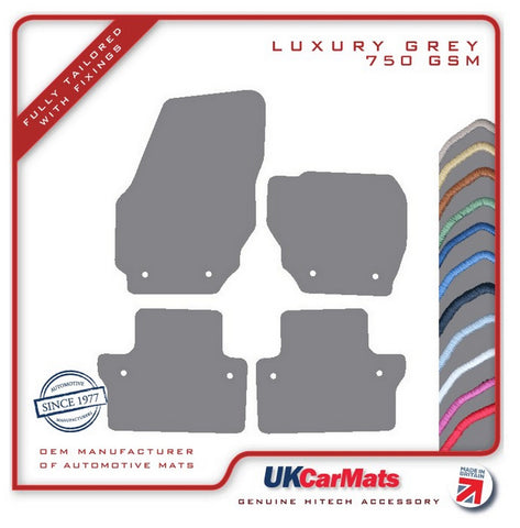 Volvo XC70 Automatic 2007-2016 Grey Luxury Velour Tailored Car Mats HITECH