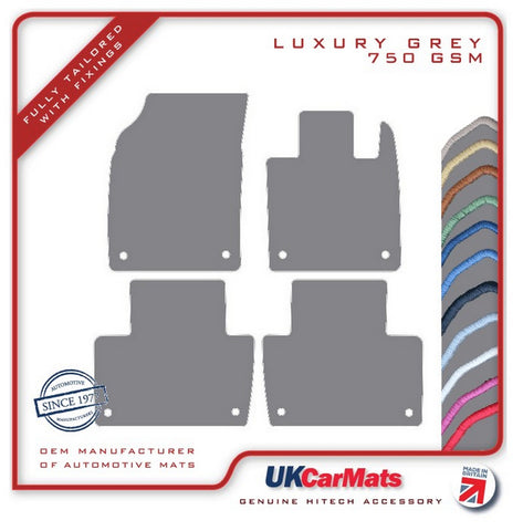 Volvo XC90 5-Seater 2015 onwards Grey Luxury Velour Tailored Car Mats HITECH