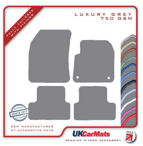 Vauxhall Grandland X 2017 onwards Grey Luxury Velour Tailored Car Mats HITECH