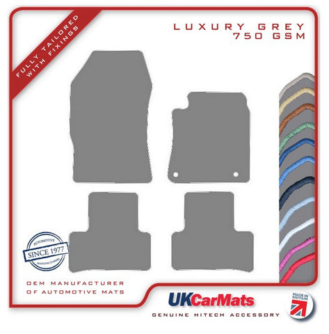 Vauxhall Astra Mk8 2022 onwards Grey Luxury Velour Tailored Car Mats HITECH