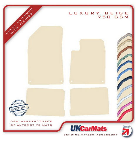 Citroen C6 2008 onwards Beige Luxury Velour Tailored Car Mats HITECH