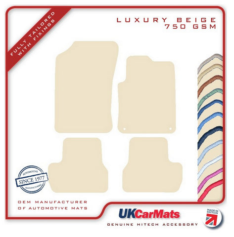 Citroen C3 (2nd Gen) 2009-2016 Beige Luxury Velour Tailored Car Mats HITECH