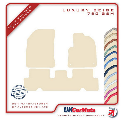 Citroen C4 Picasso 2013-2018 Beige Luxury Velour Tailored Car Mats HITECH