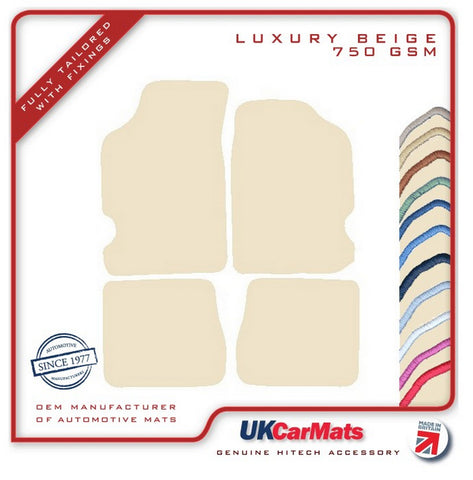 Citroen Saxo (Facelift) 2000-2003 Beige Luxury Velour Tailored Car Mats HITECH