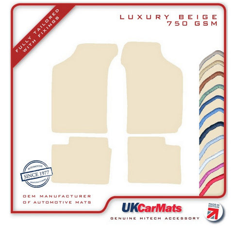 Daihatsu Charade 1993-2002 Beige Luxury Velour Tailored Car Mats HITECH