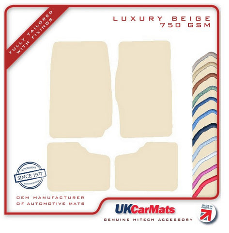 Daihatsu Sportrak 1989-1998 Beige Luxury Velour Tailored Car Mats HITECH