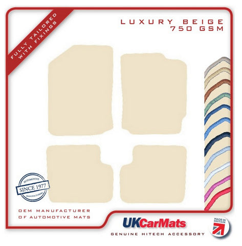 Daihatsu Sirion 2005-2010 Beige Luxury Velour Tailored Car Mats HITECH