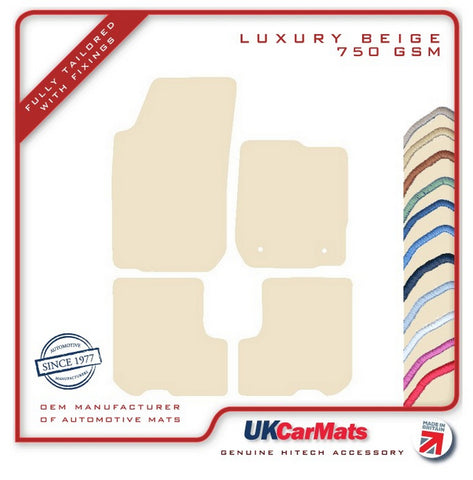 Dacia Logan MCV 2012-2020 Beige Luxury Velour Tailored Car Mats HITECH