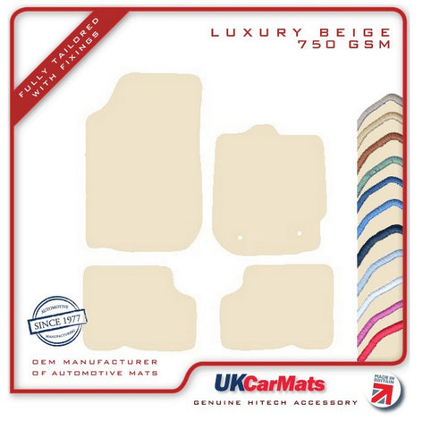 Dacia Duster 2010-2017 Beige Luxury Velour Tailored Car Mats HITECH